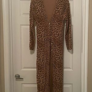 Full length animal print sweater